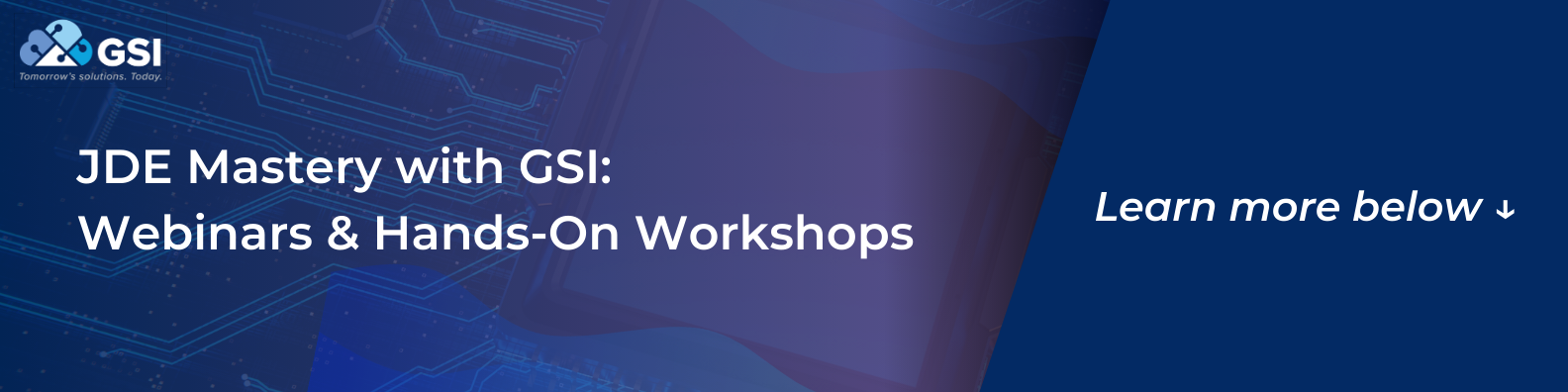 JDE Webinar Hub Header